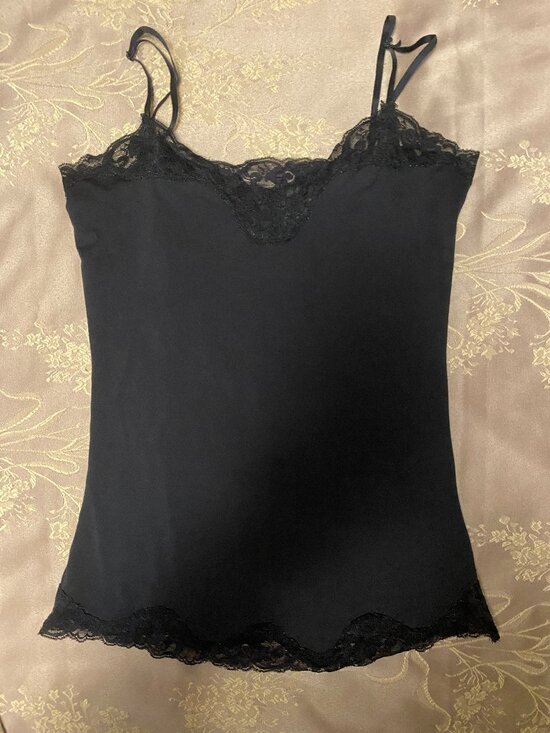 Ricki's Tops - Black lace tank top